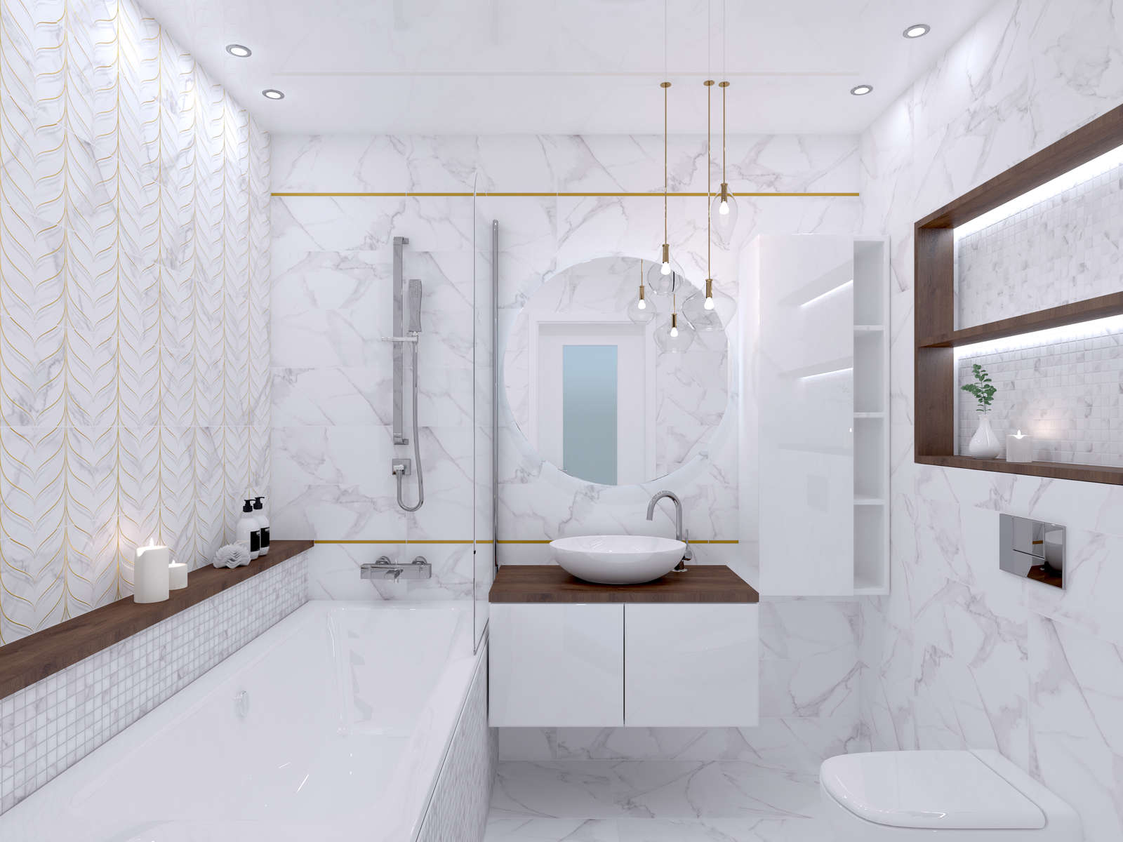 Фото в интерьере для ванной Concept GT White mix 2