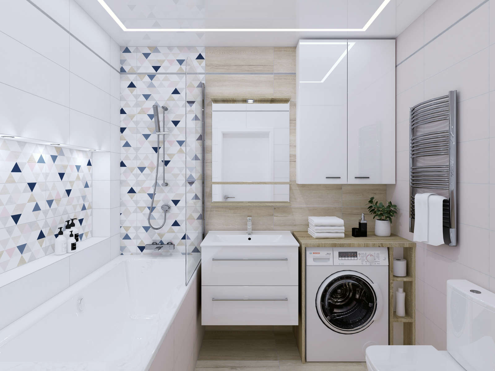 Фото в интерьере для ванной Concept GT White mix 4