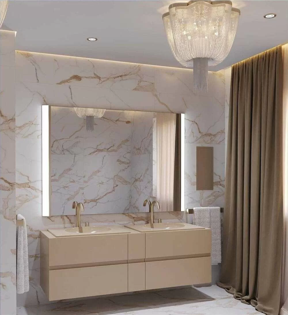 Фото в интерьере Cube Ceramica Calacatta