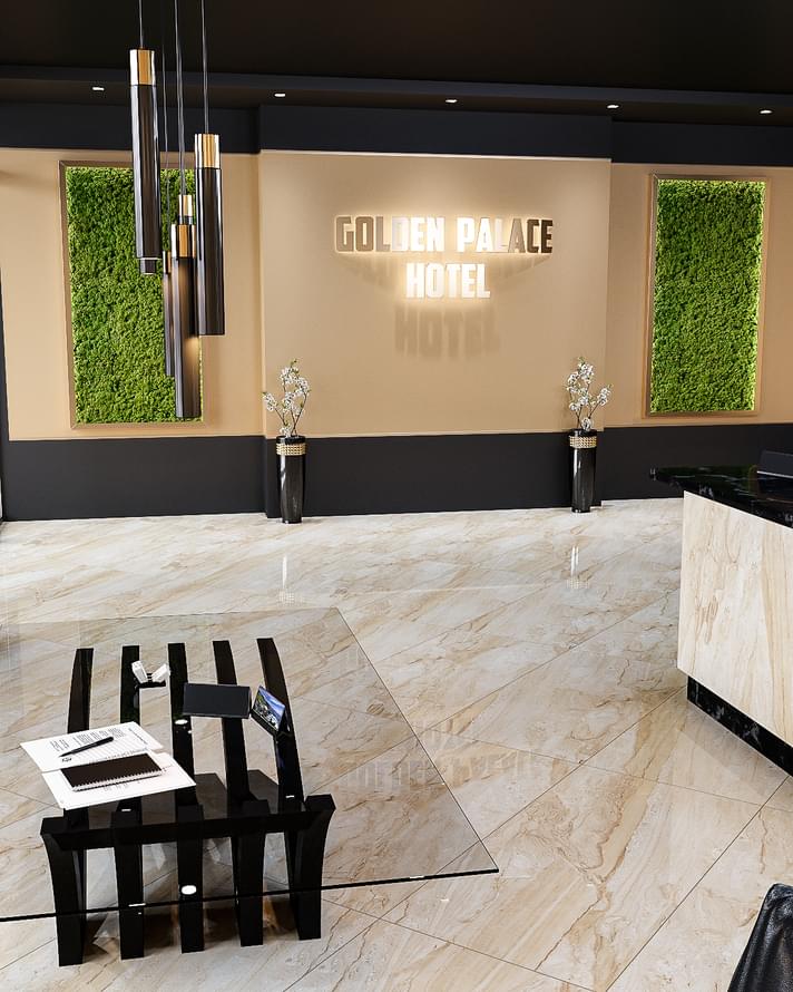 Фото в интерьере для холла Cube Ceramica Porcelain