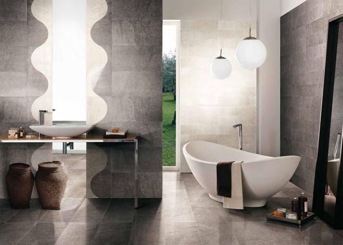 Фото в интерьере для ванной Dado Ceramica Pietra di Vals