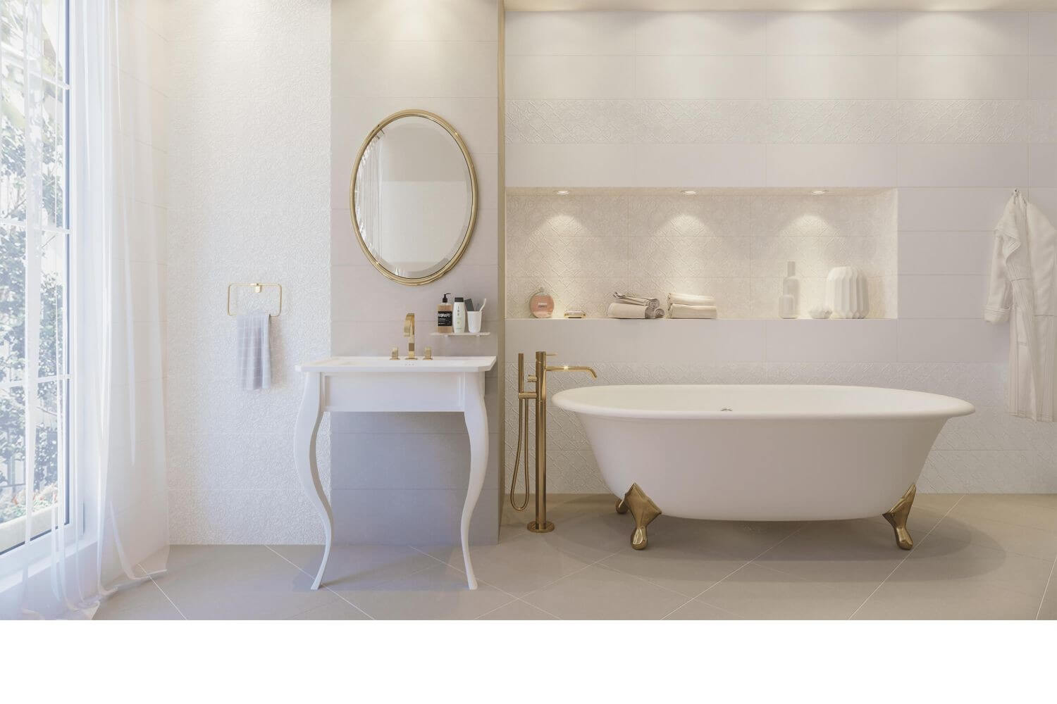 Фото в интерьере для ванной Delacora Camellia