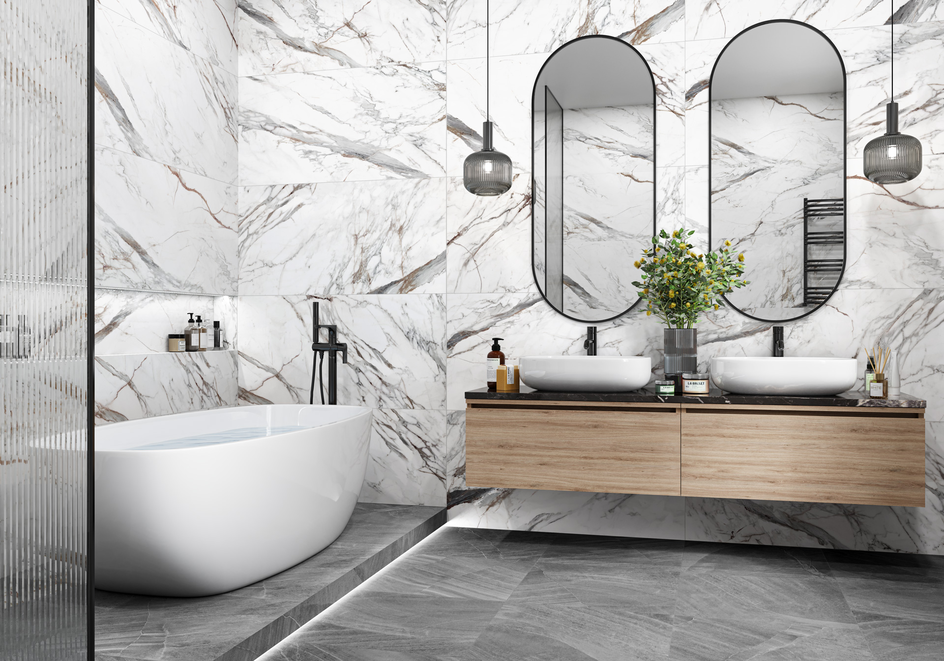 Фото в интерьере для ванной Delacora Carrara Cersei