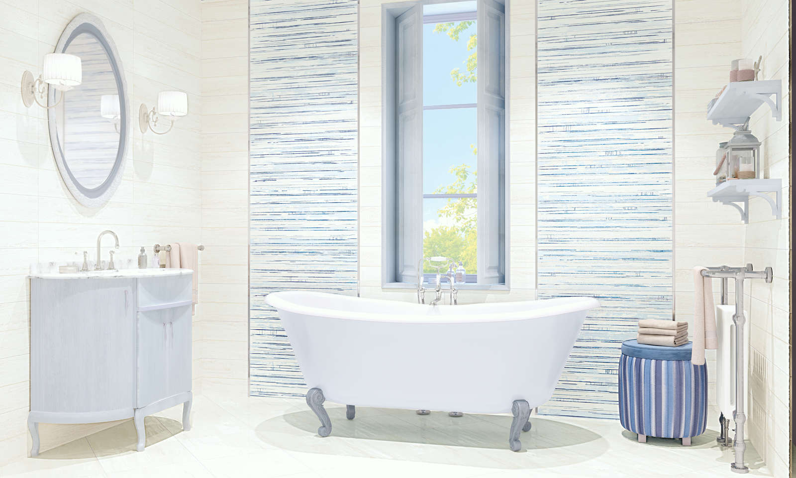 Фото в интерьере для ванной Delacora Dream 75x25.3
