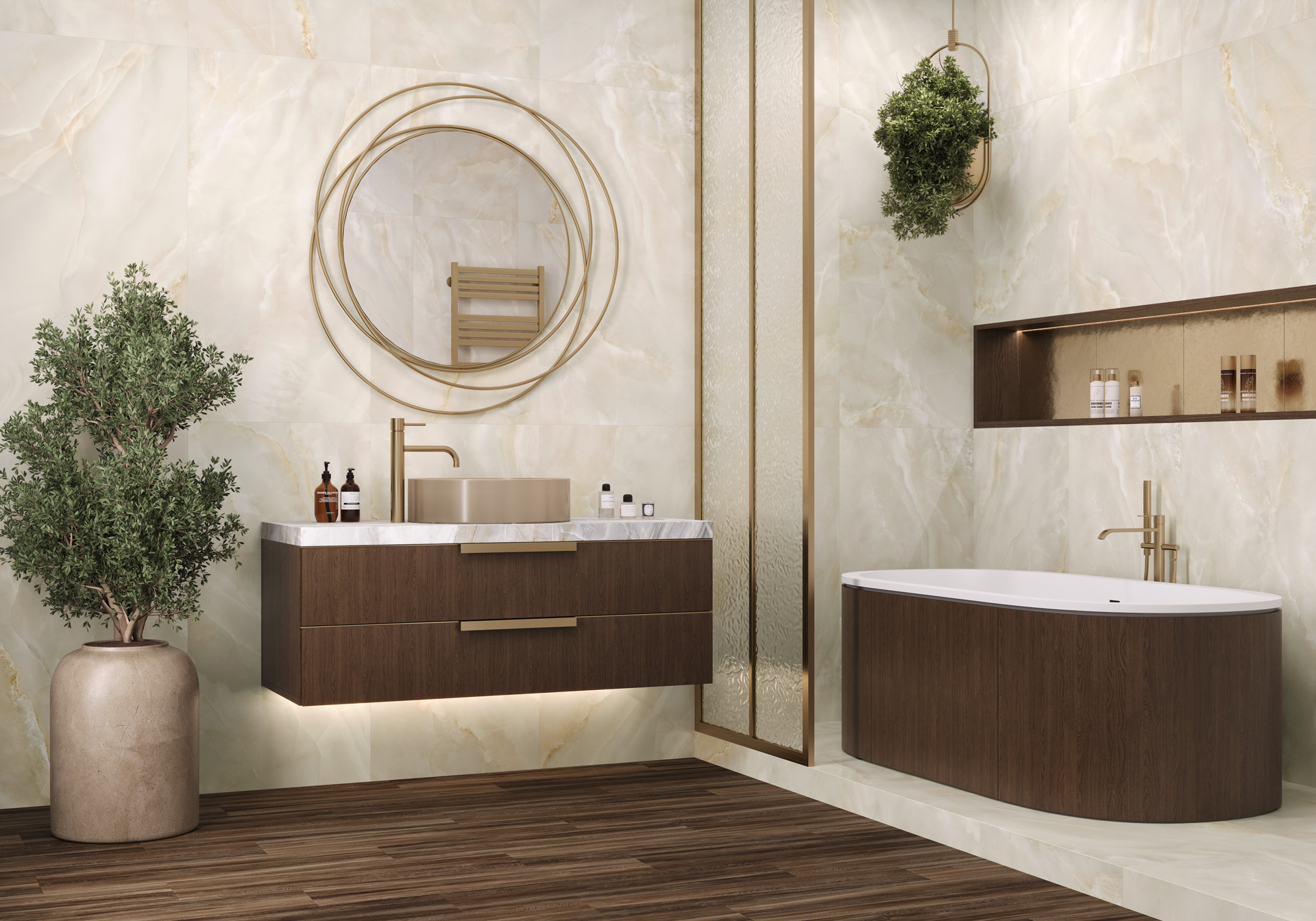 Фото в интерьере для ванной Delacora Onyx Breez