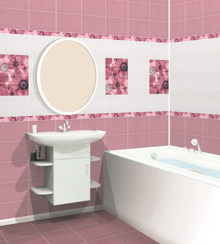 Фото в интерьере для ванной Дельта Керамика Pastel 20x30