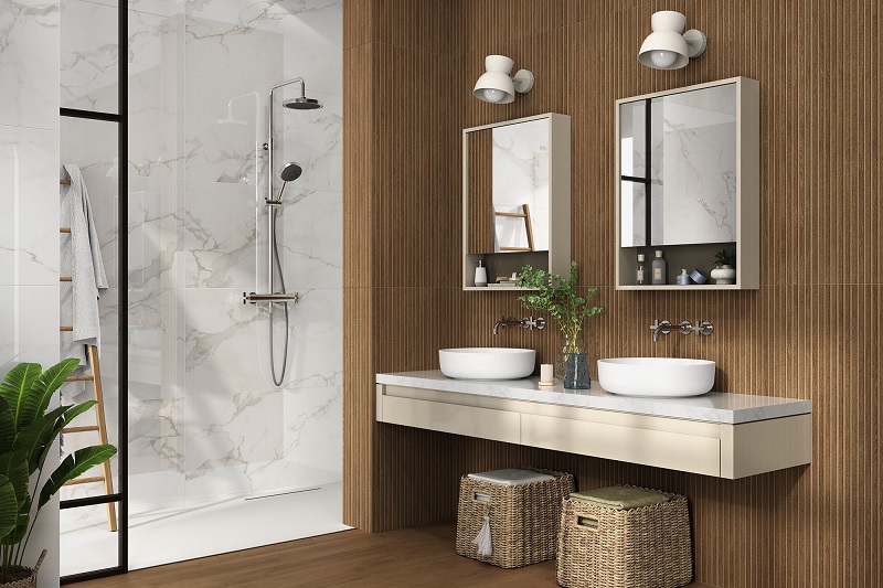 Фото в интерьере для ванной Emigres Timber Panel