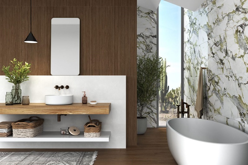 Фото в интерьере для ванной Emigres Timber Panel