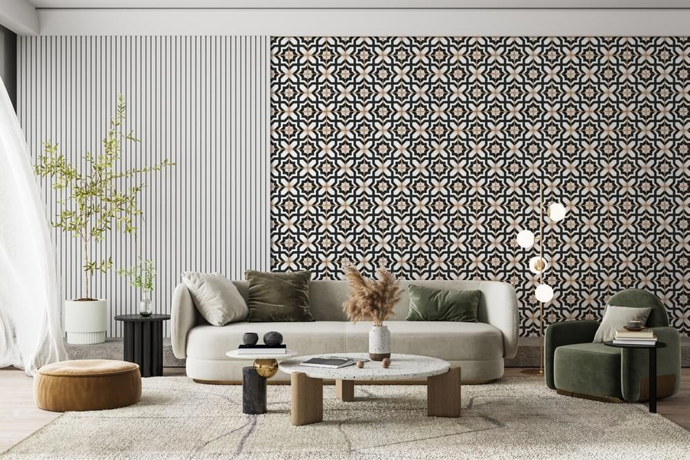 Фото в интерьере для гостиной Ennface Pattern