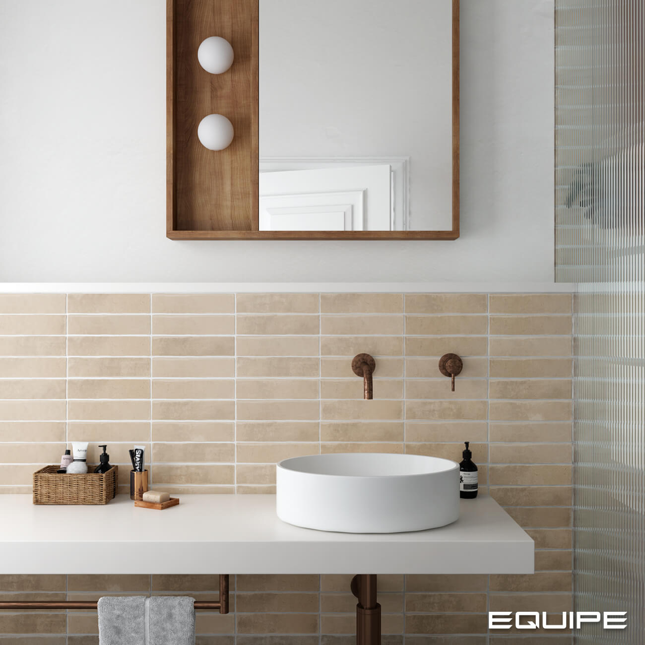 Фото в интерьере для ванной Equipe Argile