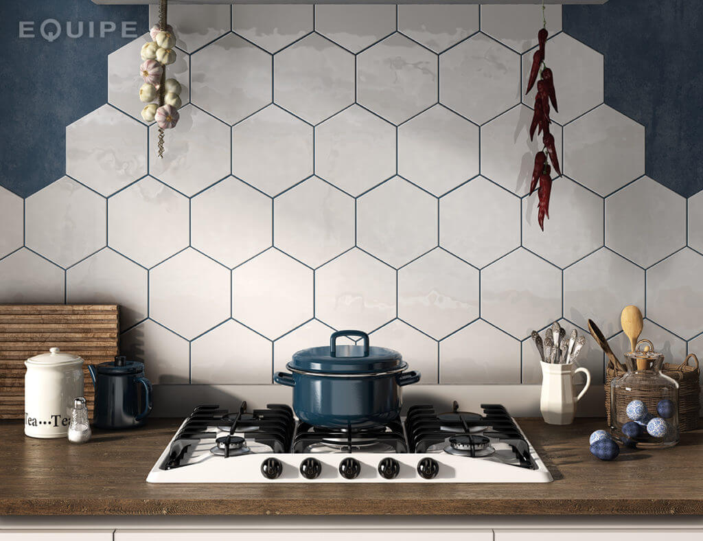 Фото в интерьере для кухни Equipe Hexatile
