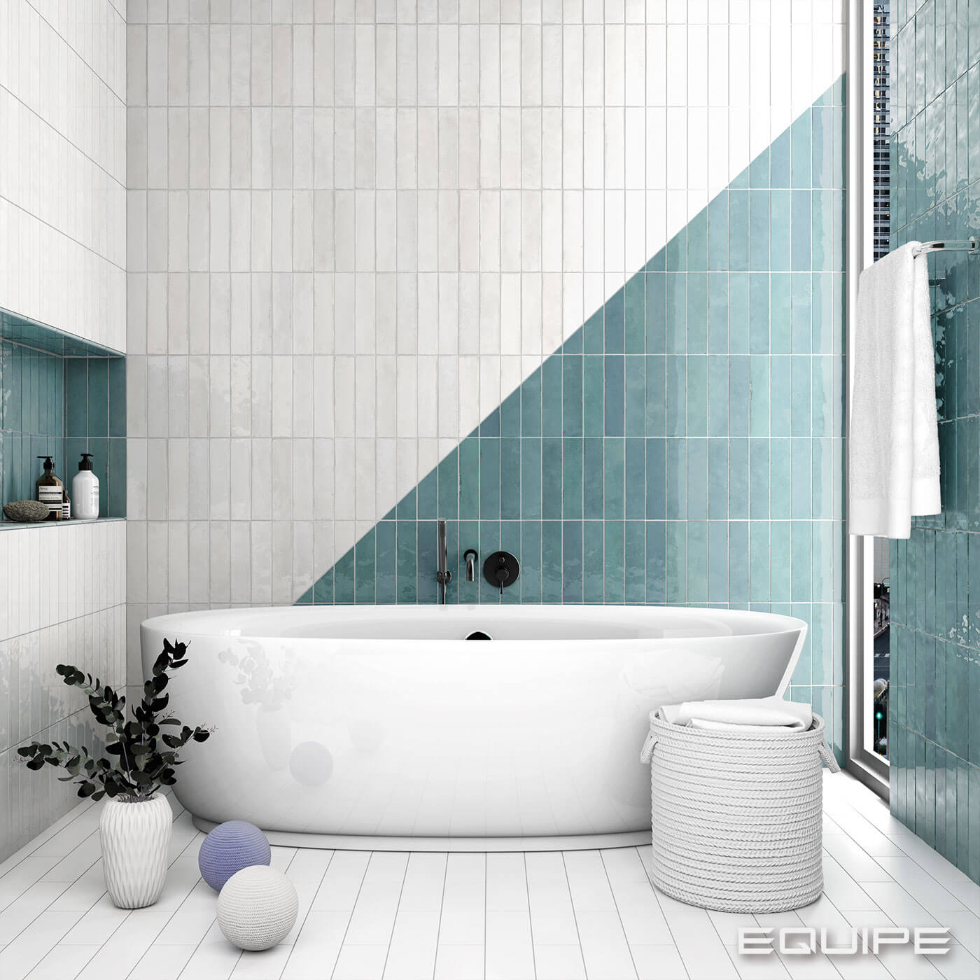 Фото в интерьере для ванной Equipe Tribeca