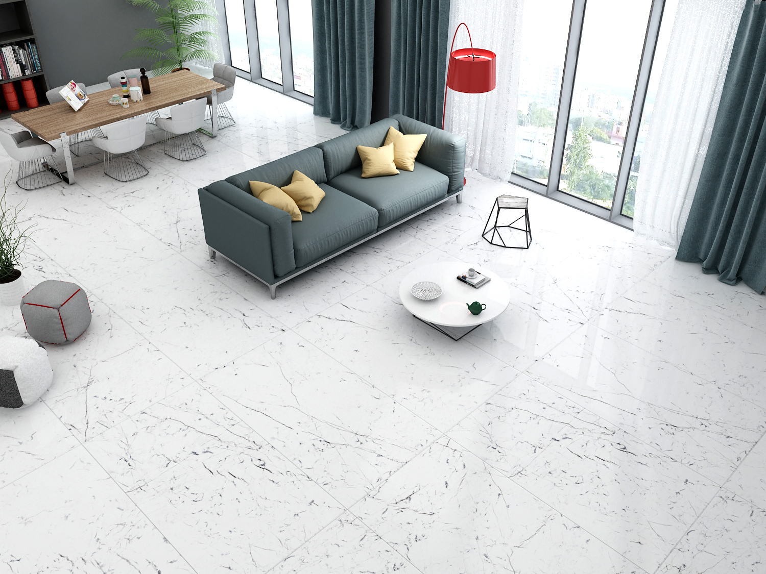 Полированный Evolution Ceramic Керамогранит CW60120 Canvas White Glossy 60х120 — фото 2