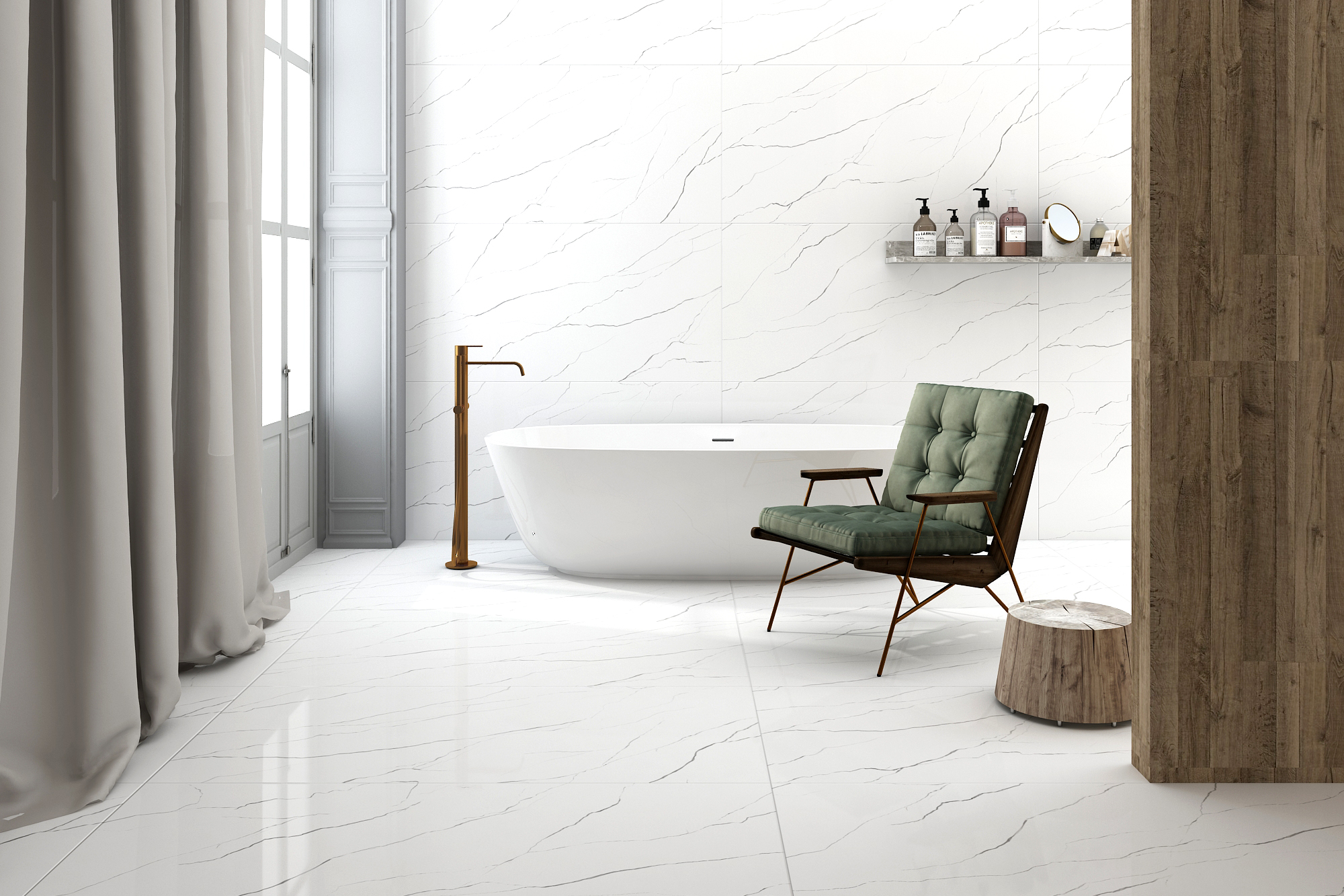 Полированный Evolution Ceramic Керамогранит OW60120 Opal White Glossy 60х120 — фото 2