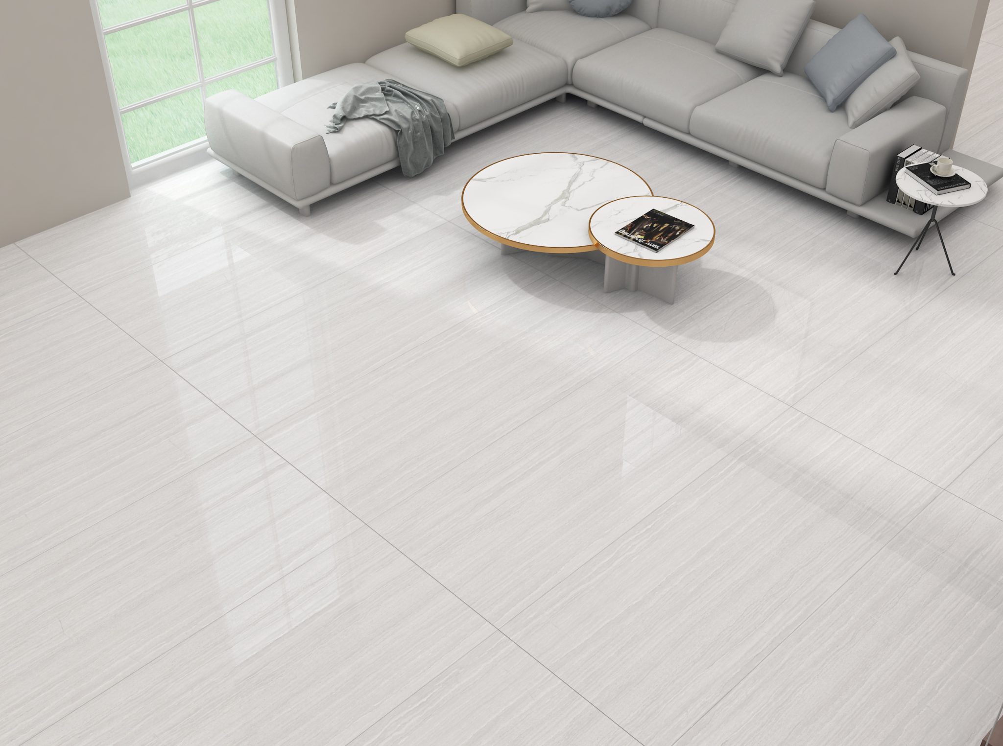 Полированный Evolution Ceramic Керамогранит TS60120 Travertine Silver Glossy 60х120 — фото 2