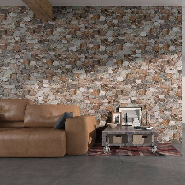 Фото в интерьере для гостиной Geotiles Brick - Pietra