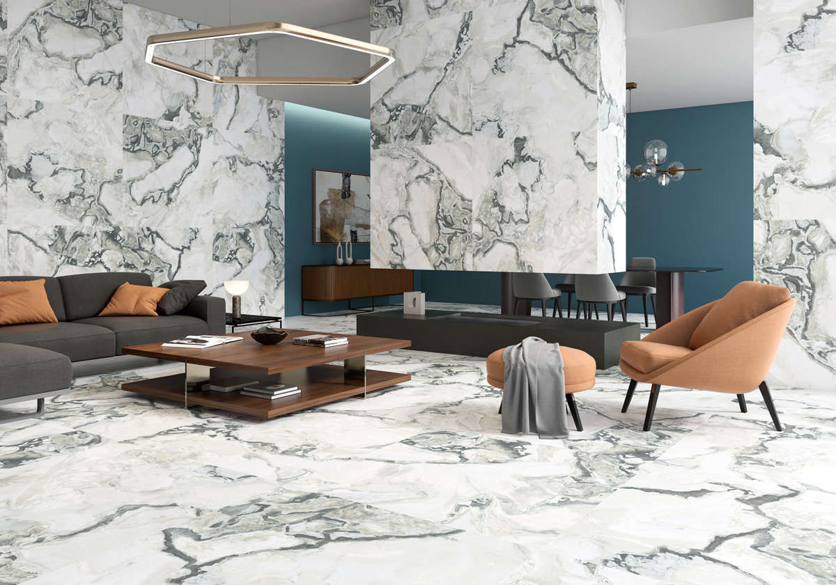 Фото в интерьере для гостиной Geotiles Oyster