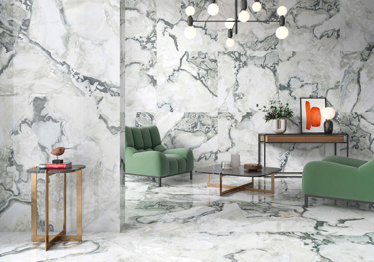 Фото в интерьере для гостиной Geotiles Oyster