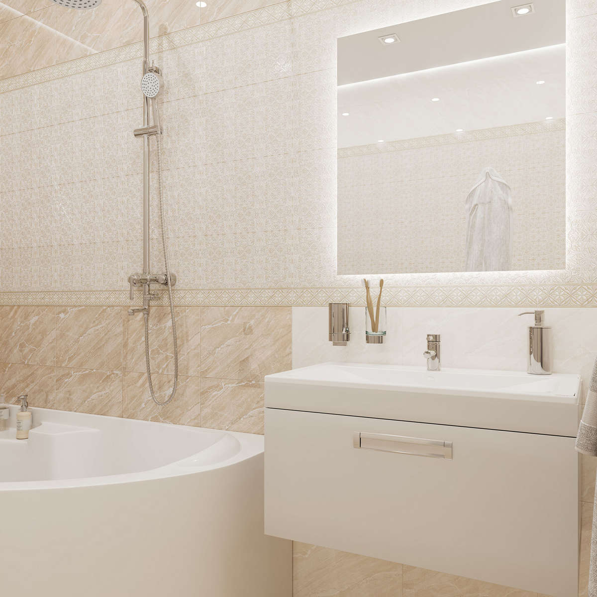 Фото в интерьере для ванной Global Tile Gestia