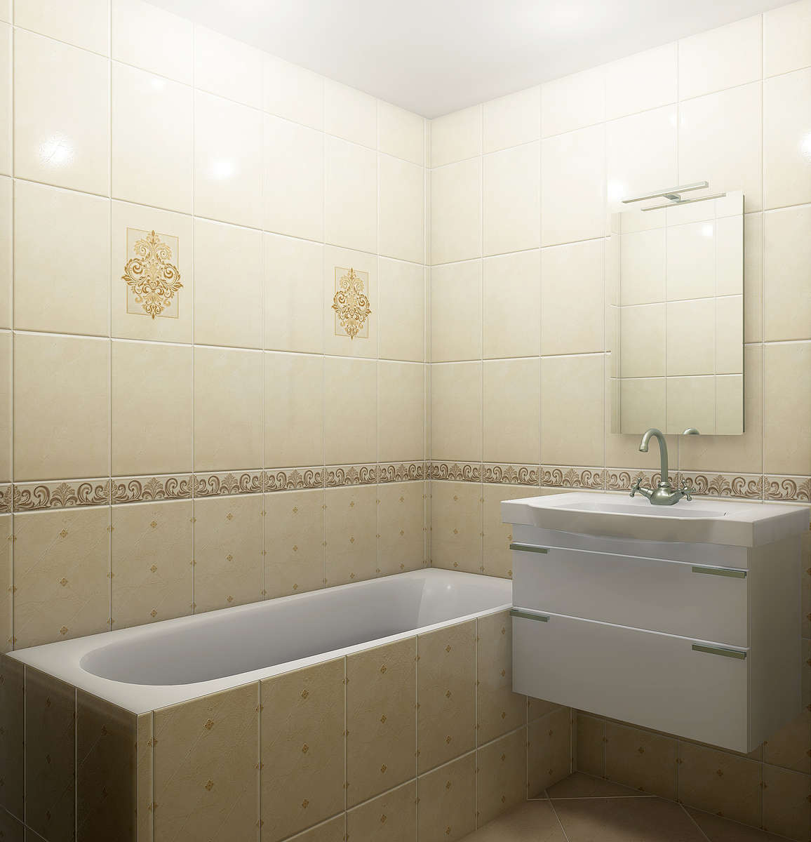 Фото в интерьере для ванной Global Tile Marseillaise
