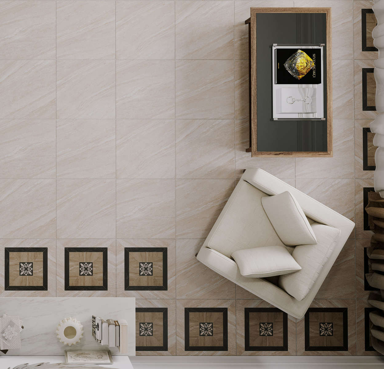 Фото в интерьере для гостиной Global Tile Ternura 50x50