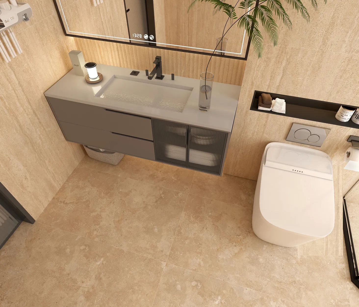 Фото в интерьере Global Tile Травертин Романо