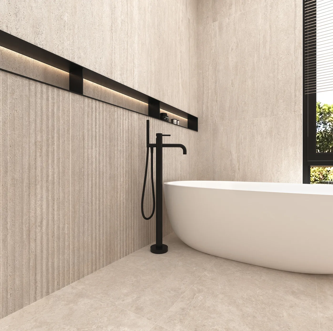 Фото в интерьере Global Tile Травертин Романо