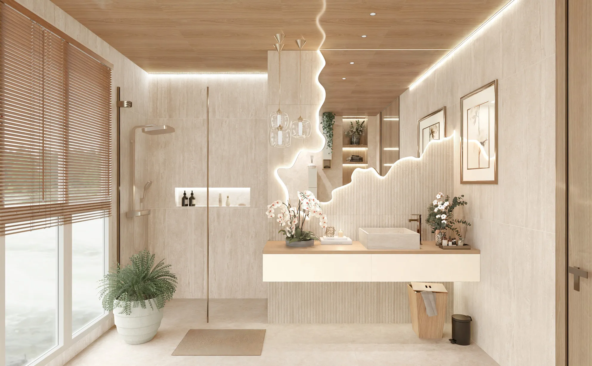 Фото в интерьере Global Tile Травертин Романо