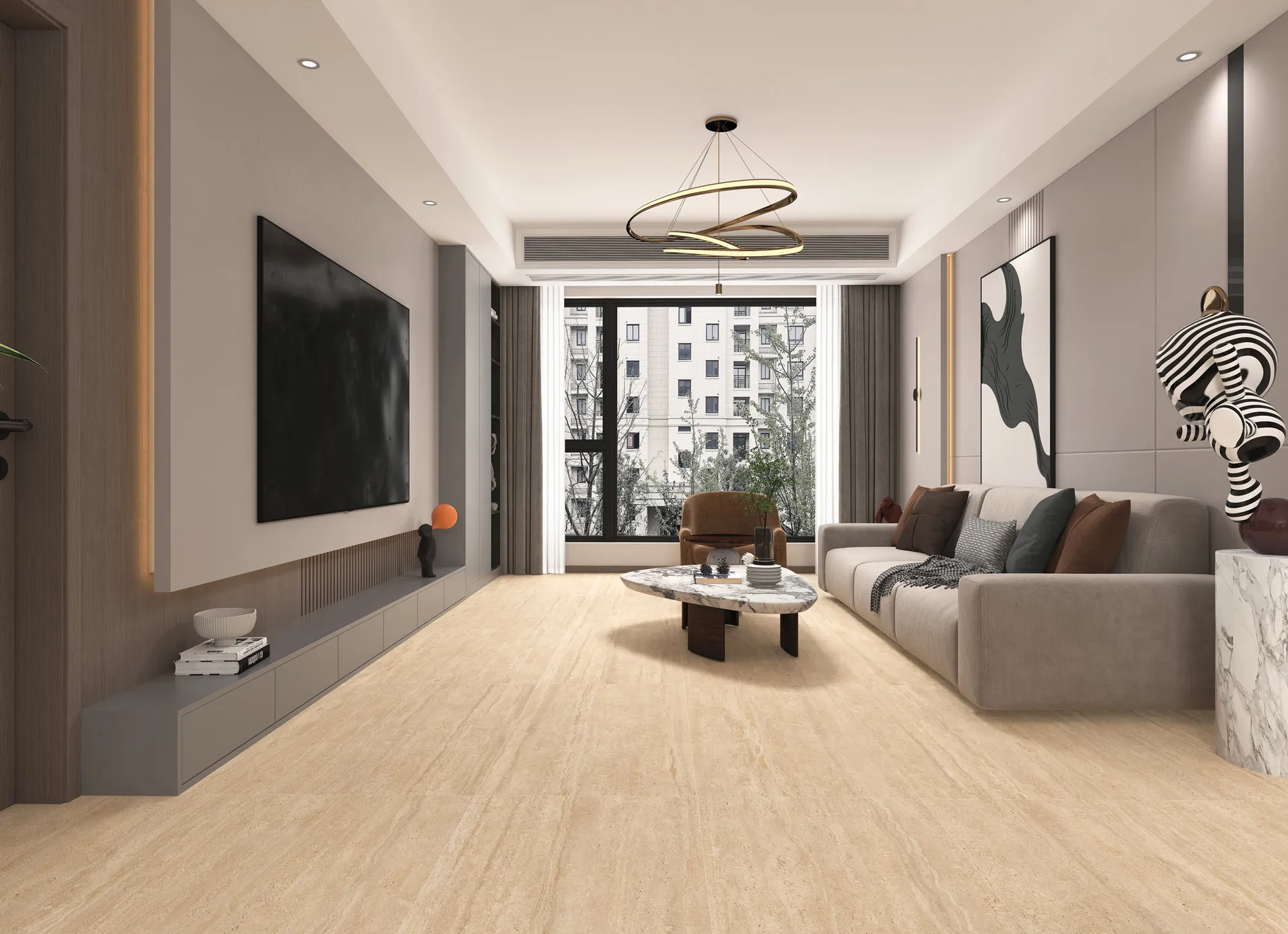 Фото в интерьере Global Tile Травертин Романо