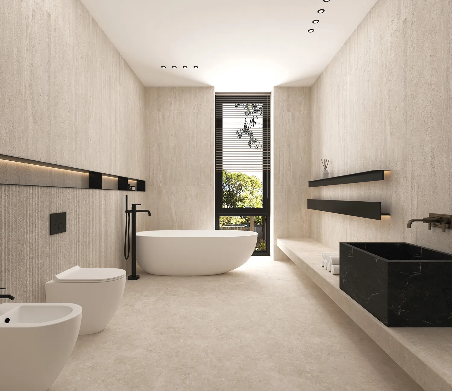 Фото в интерьере Global Tile Травертин Романо