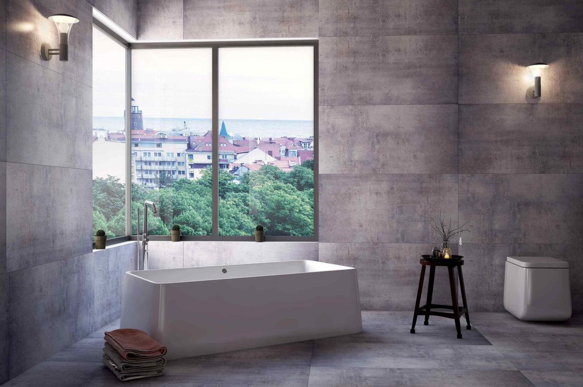 Фото в интерьере для ванной Goldis Tile Cemento