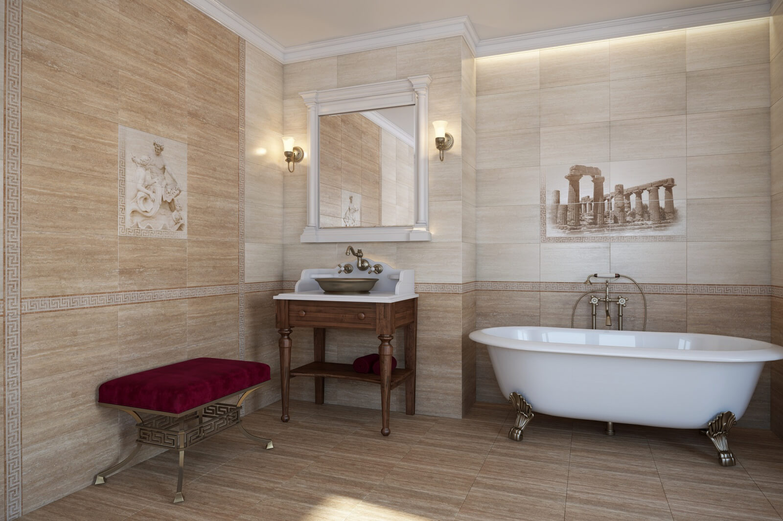 Фото в интерьере для ванной Gracia Ceramica Itaka