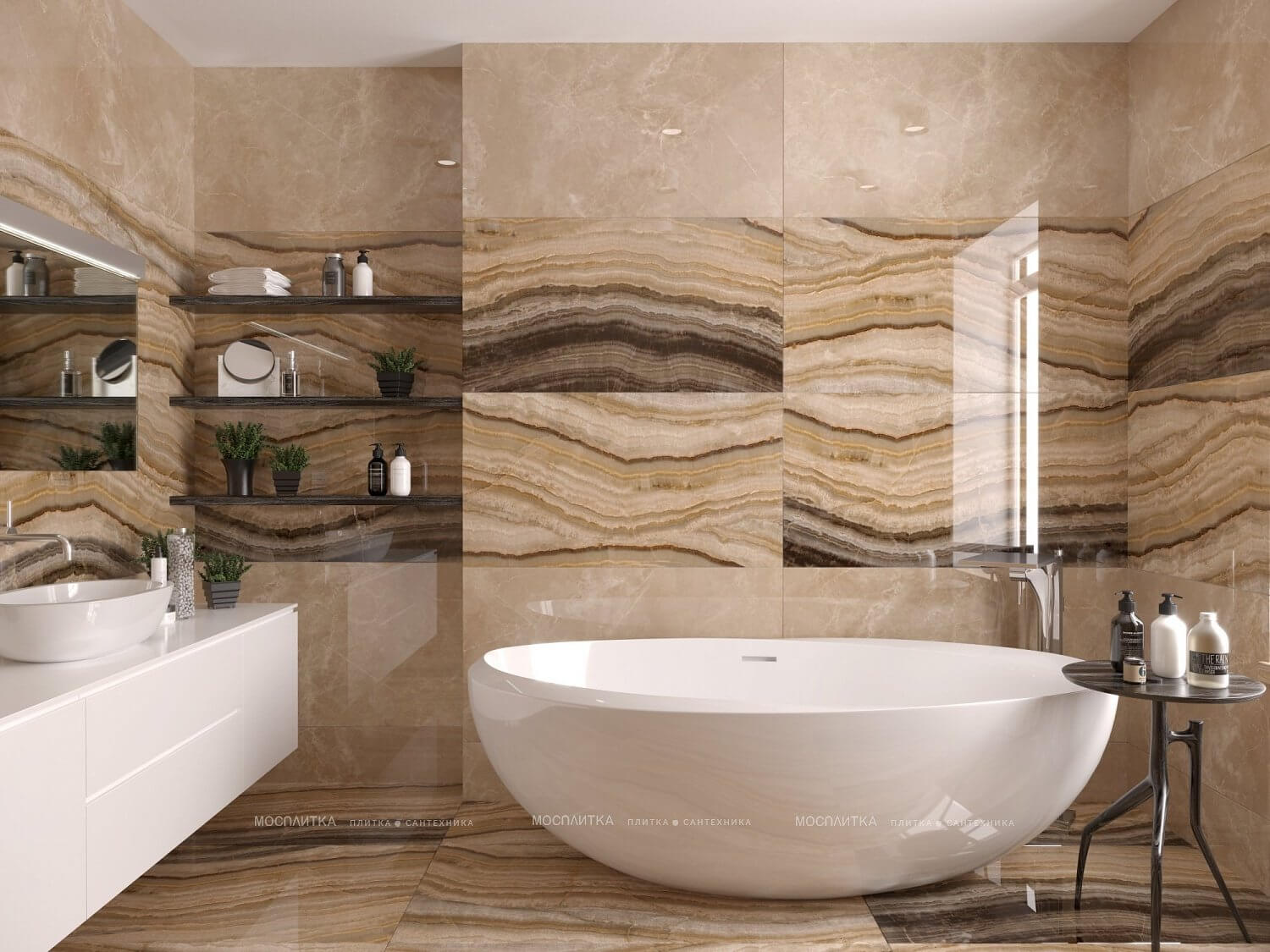 Фото в интерьере для ванной Gracia Ceramica Marmo