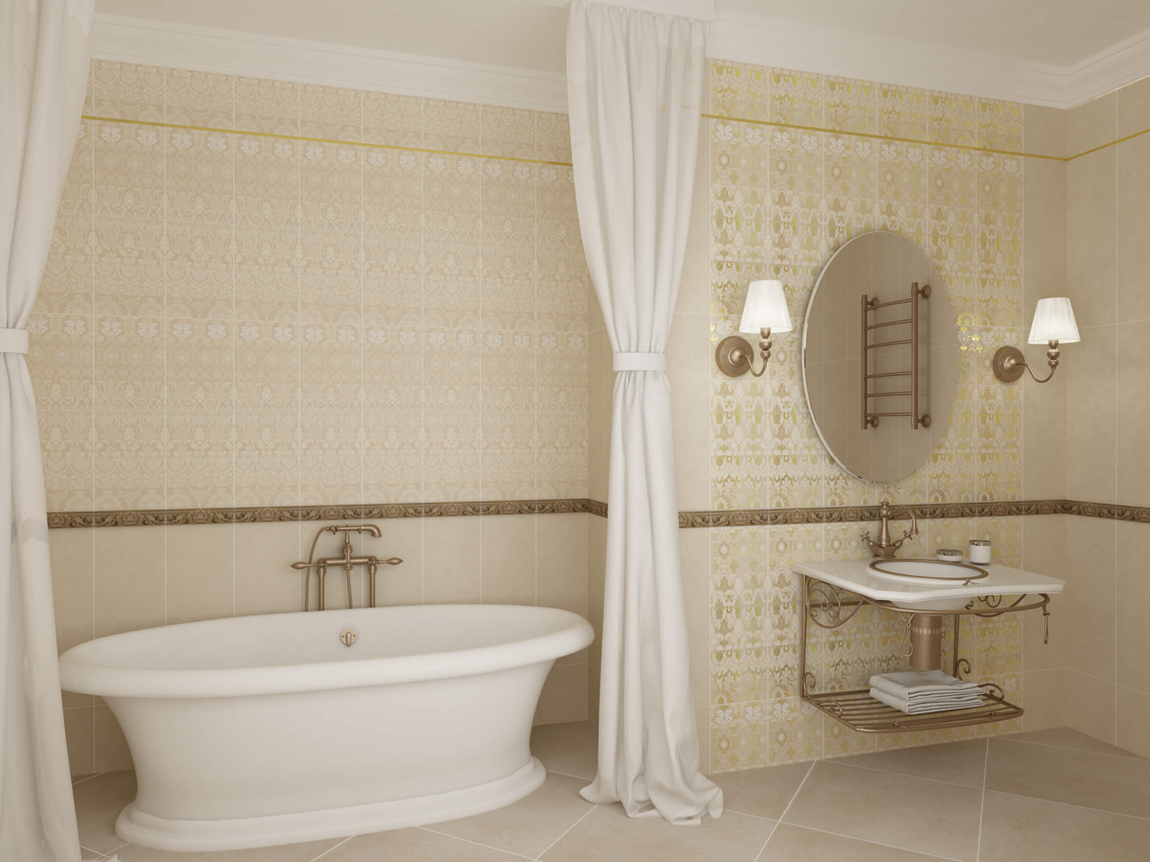 Фото в интерьере для ванной Gracia Ceramica Serenata
