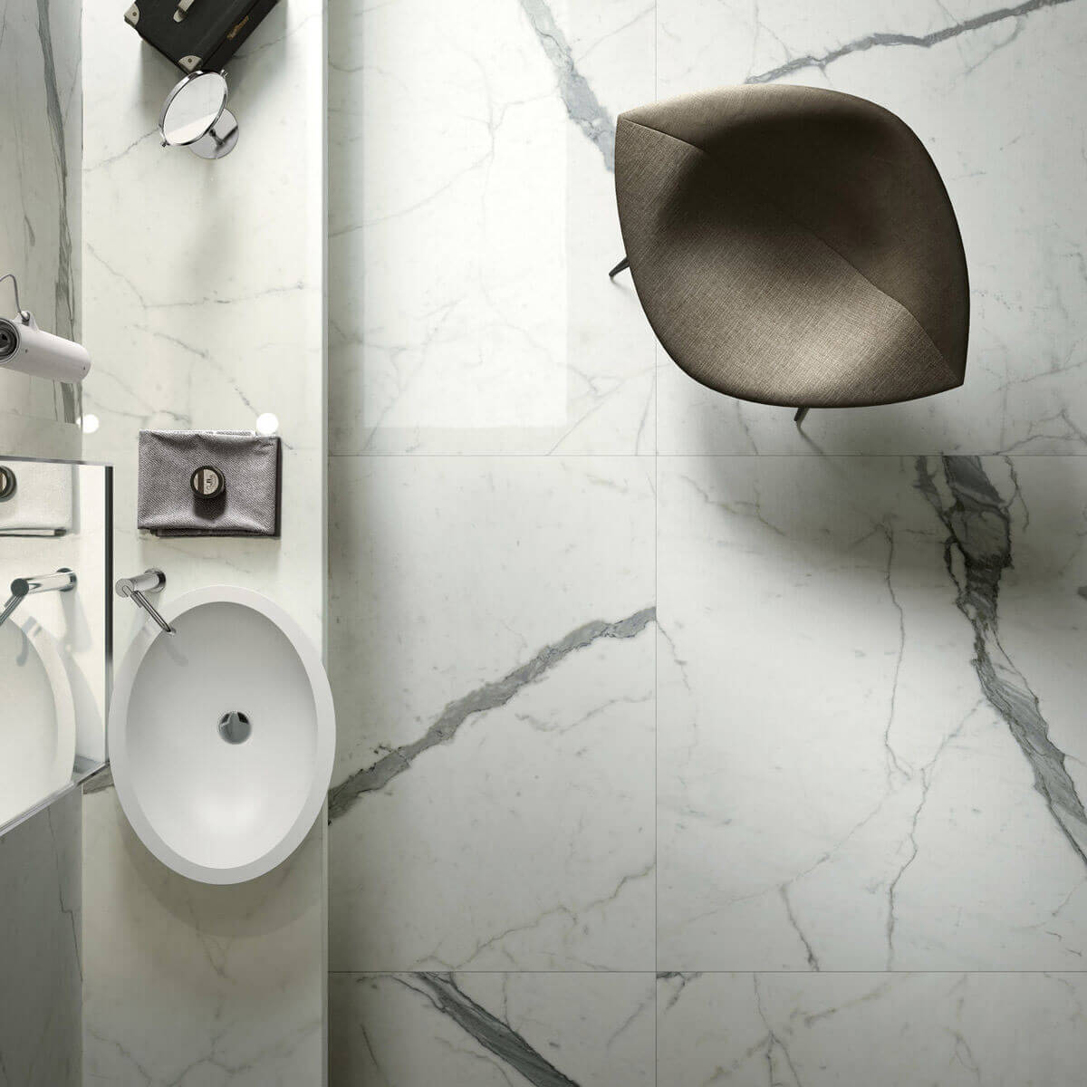 Фото в интерьере для ванной Graniti Fiandre Maximum Marmi