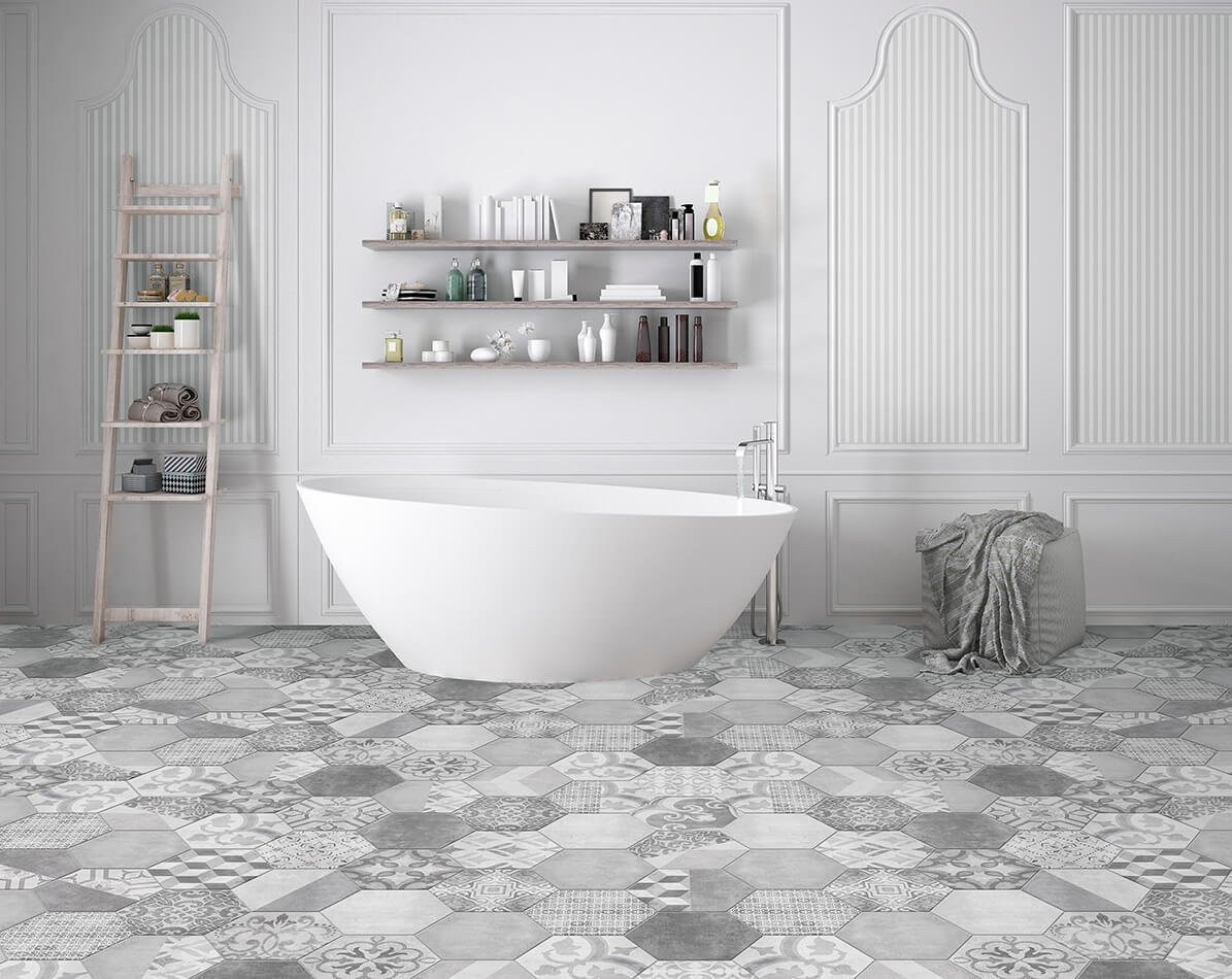 Фото в интерьере для ванной ITT Ceramic Nuuk Hexa