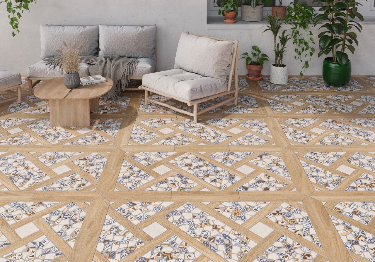 Фото в интерьере для гостиной Jano Tiles Trencadis