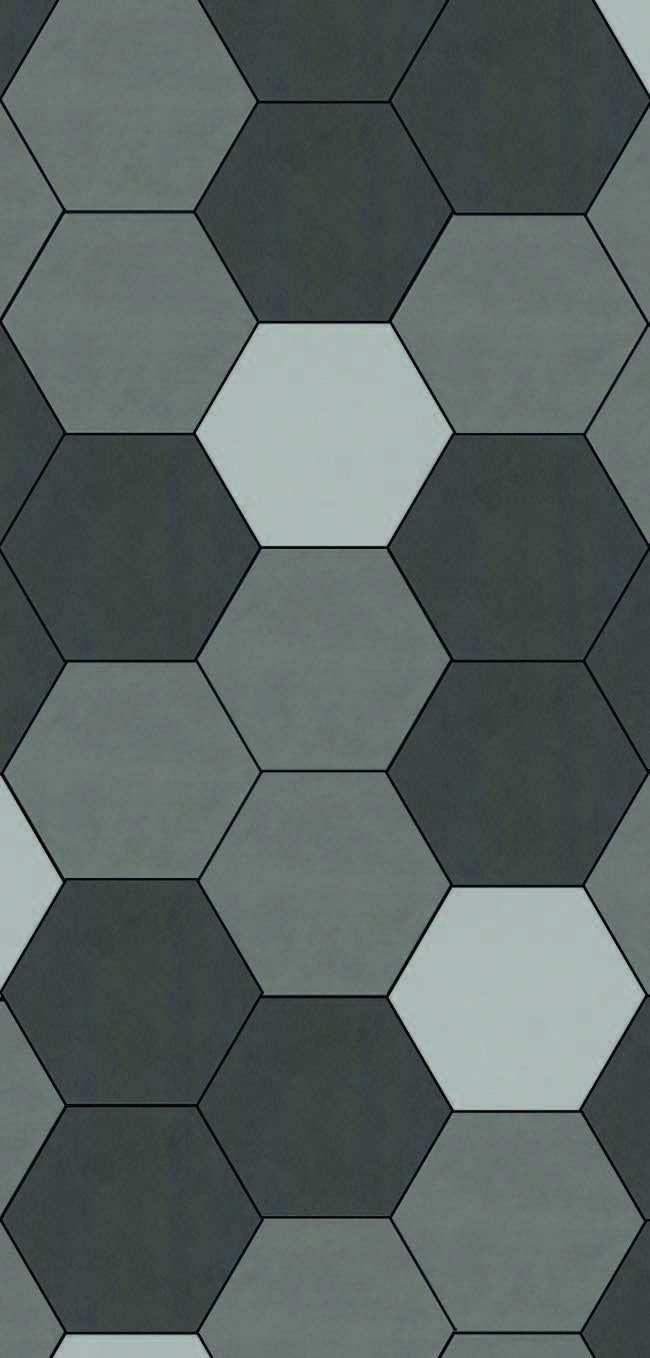 Матовый Jet Mosaic Hex Loft Мозаика из керамогранита HX02 60х52 — фото 2