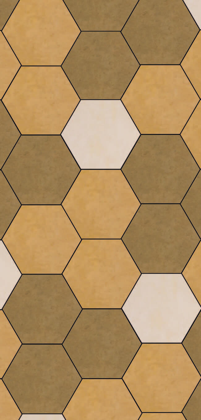 Керамическая Jet Mosaic Hex Loft Мозаика из керамогранита HX03 60х52 — фото 2
