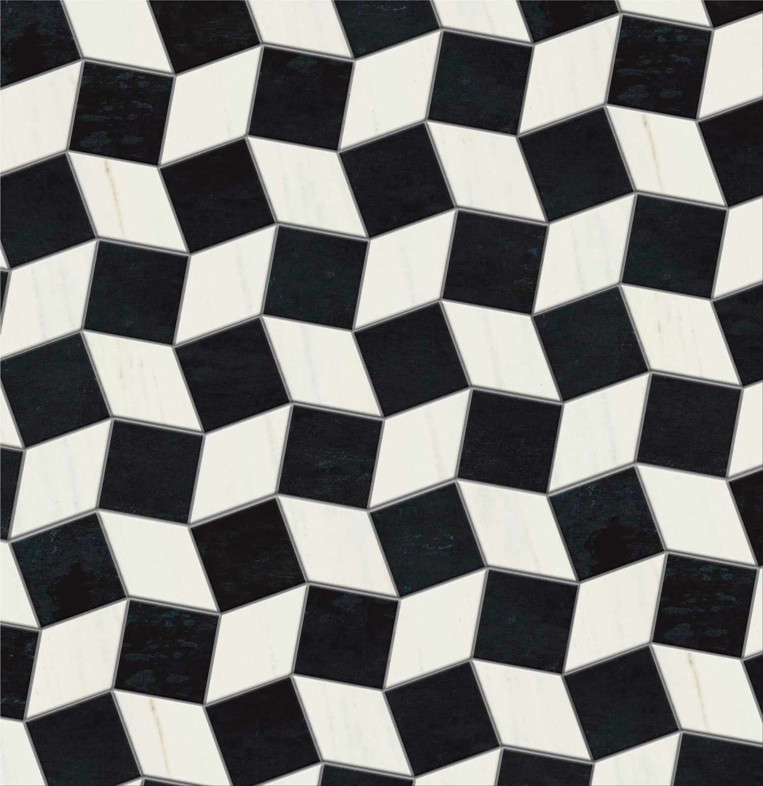 Керамическая Jet Mosaic Wavyside Мозаика из керамогранита WAS-SL 37,4x37,4 — фото 2