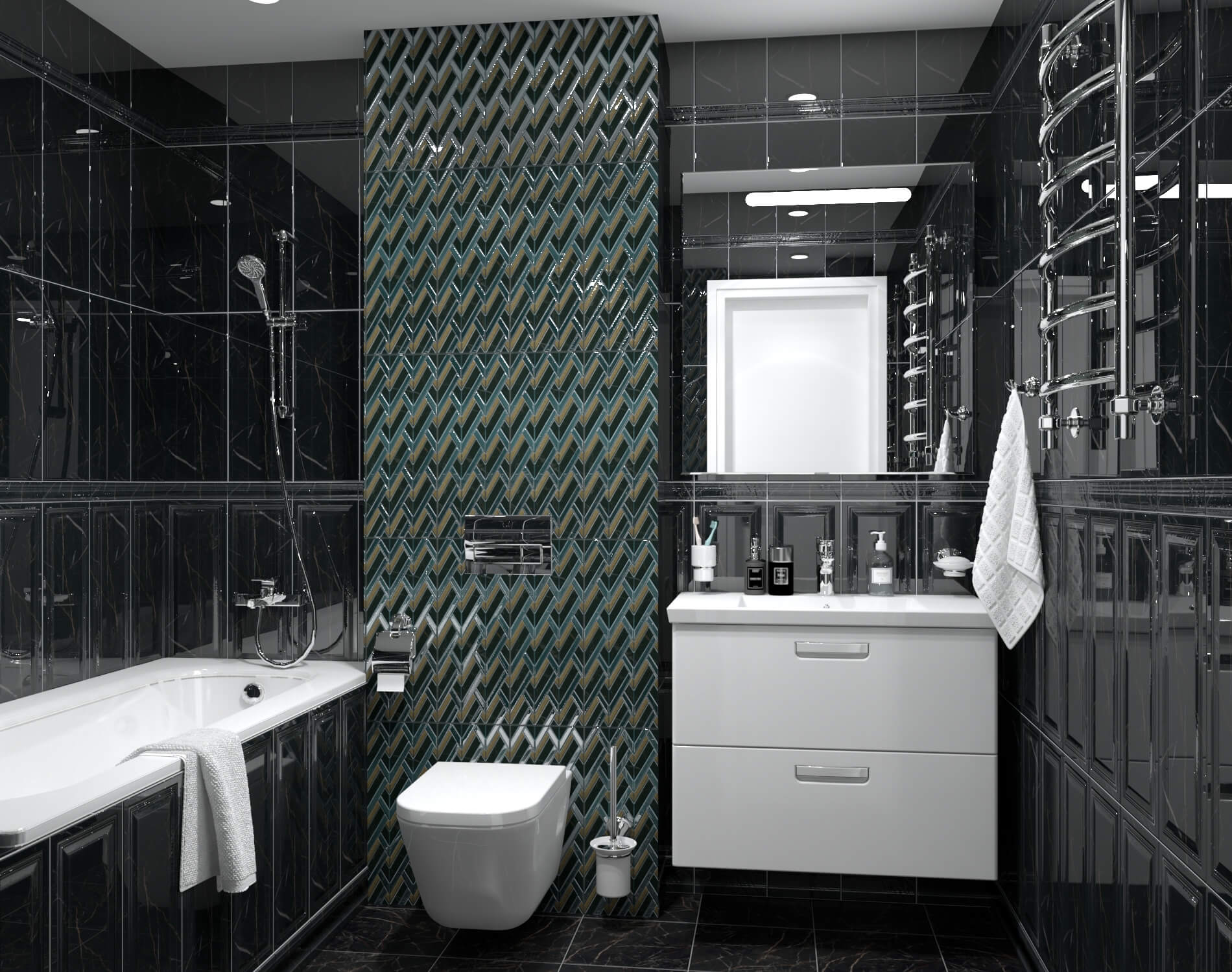 Фото в интерьере для ванной Керама Марацци Алькала