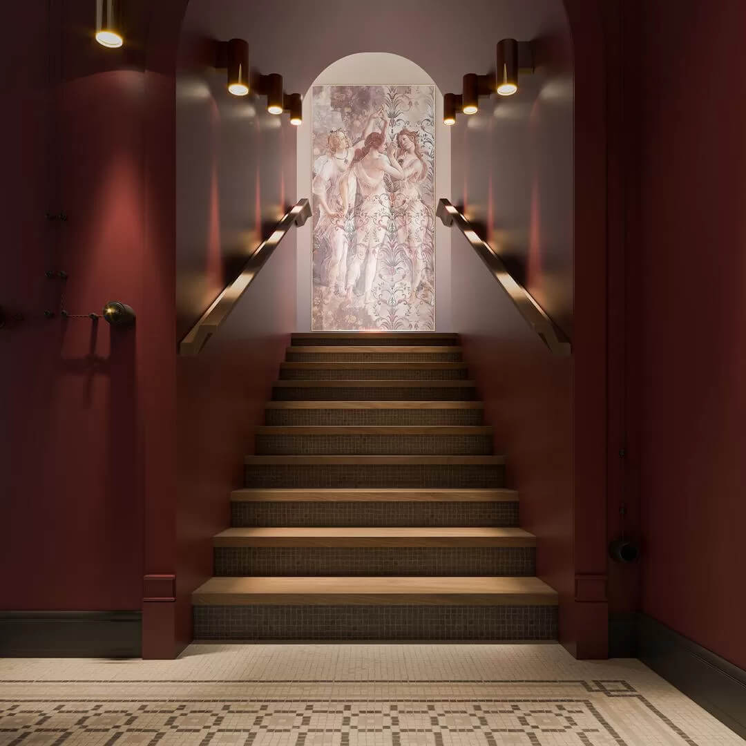 Фото в интерьере для лестницы Керама Марацци Боттичелли