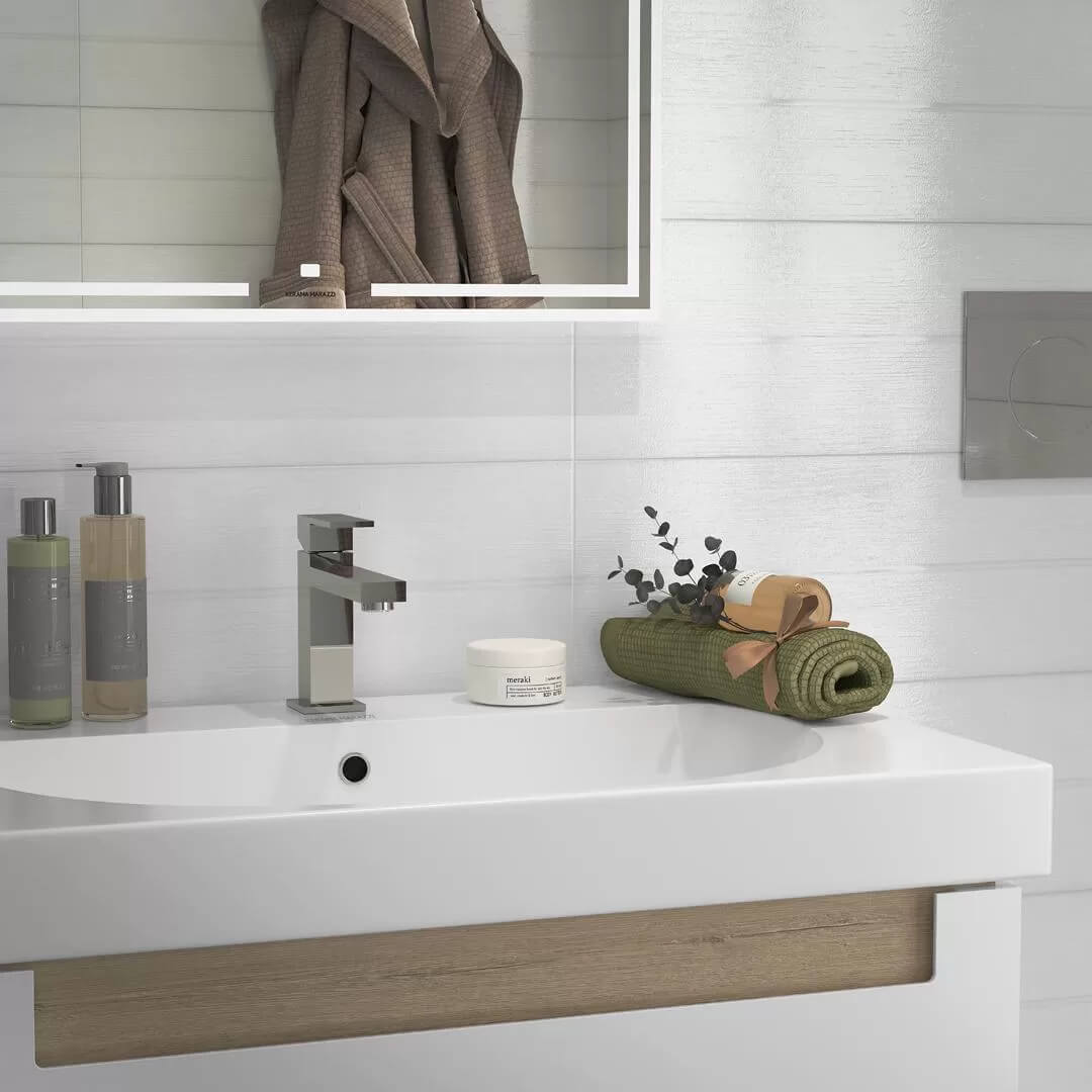 Фото в интерьере для ванной Керама Марацци Бьянка