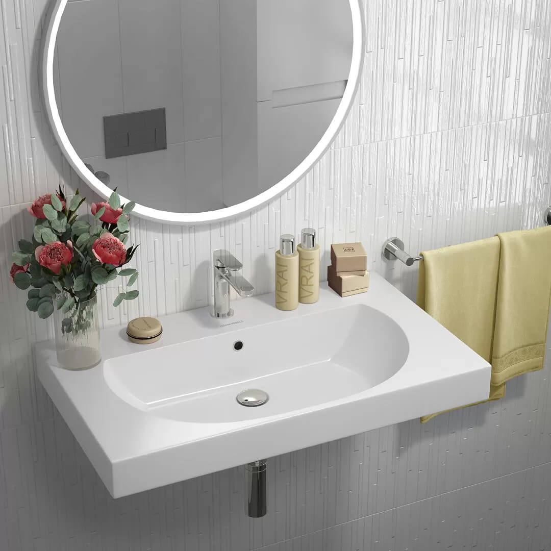 Фото в интерьере для ванной Керама Марацци Бьянка