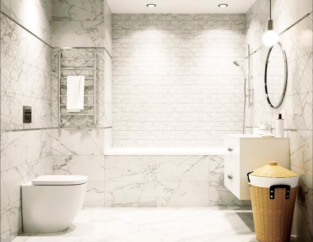 Фото в интерьере для ванной Kerranova Marble Trend