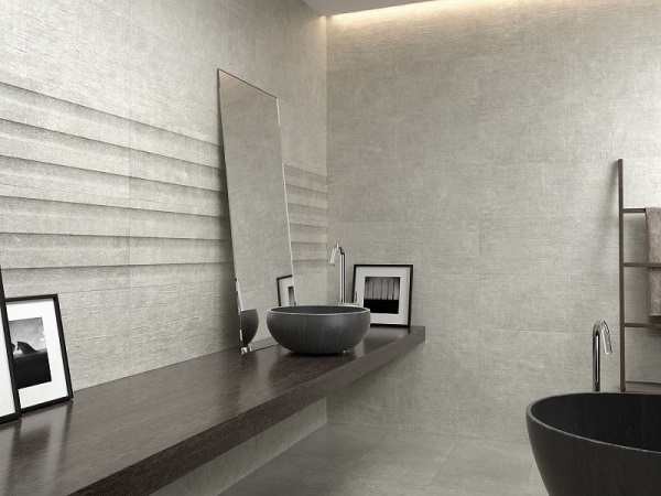 Фото в интерьере для ванной Laminam Cemento