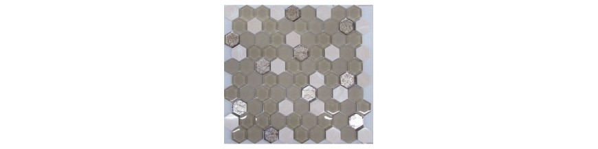 Фото в интерьере LIYA Mosaic Hexagon Glass