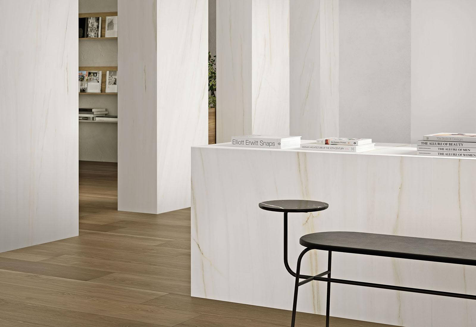 Фото в интерьере для гостиной Marazzi Italy Grande Marble Look