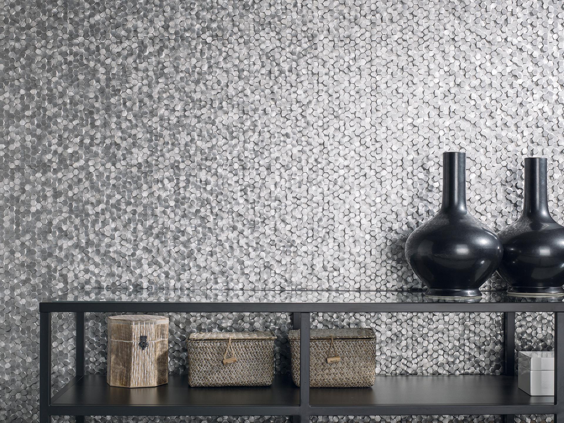 Фото в интерьере для внутренней отделки Marble Mosaic Aluminium