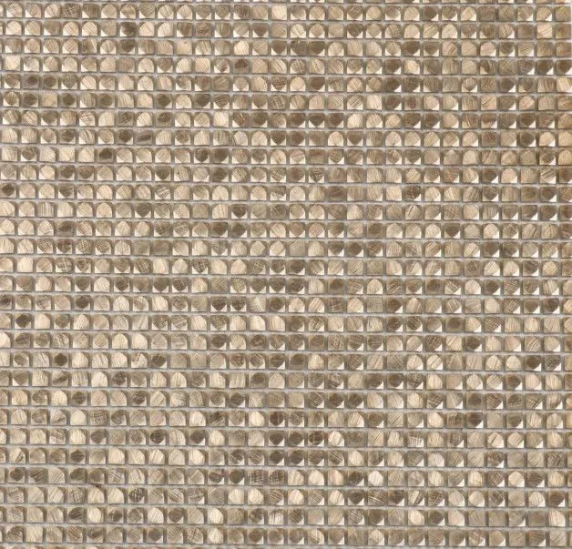 Керамическая Marble Mosaic Мозаика Aluminium Cubic Gold 30,2х30,2